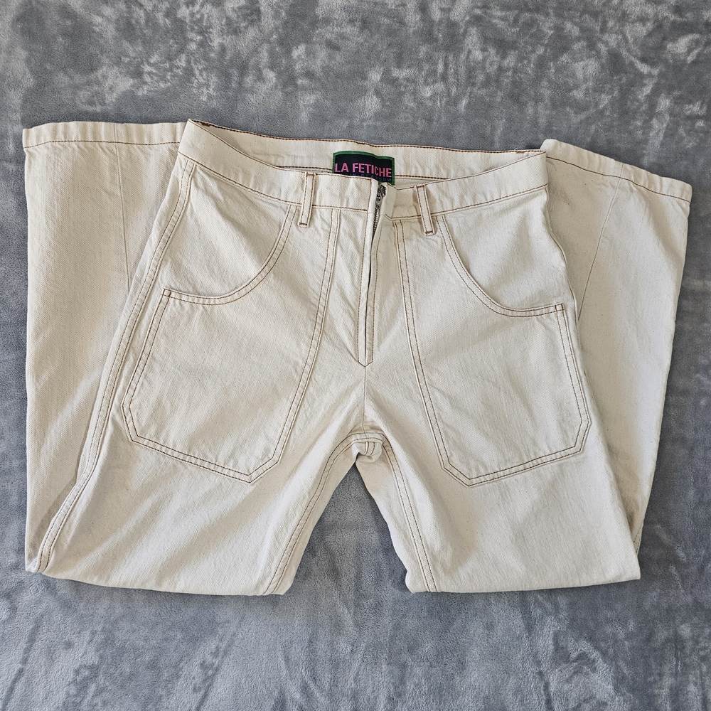 La Fetiche Cream Straight-Leg‎ Jeans - Picture 5 of 12